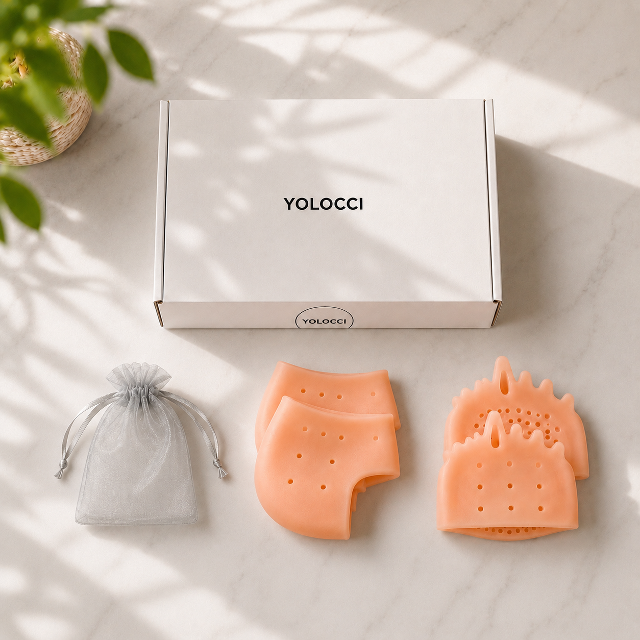 Kit Completo de Confort para Pies – Protector de Talón + Separador de Dedos
