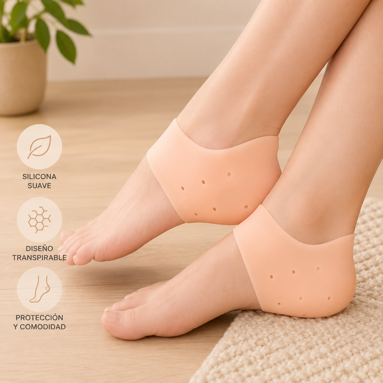 Kit Completo de Confort para Pies – Protector de Talón + Separador de Dedos